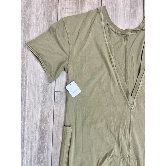 Free People Movement Hot Shot One Piece Winter Forest Green Small Knit Stretch - Picture 3 of 3